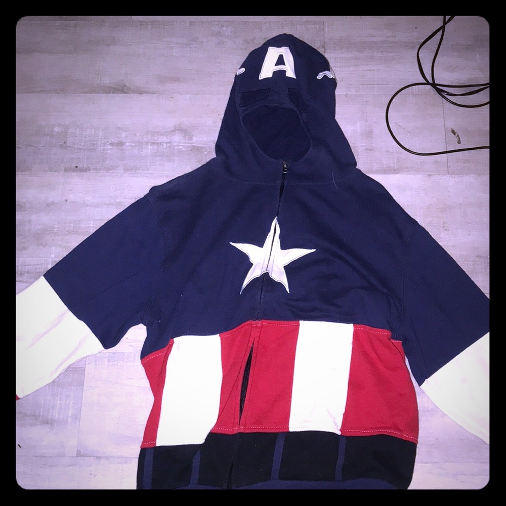 Kids captain America pull over hoodie
